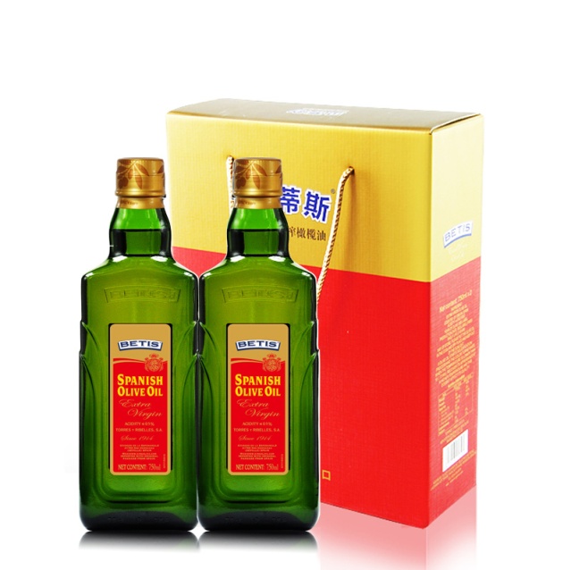 河南贝蒂斯橄榄油礼盒:750ML*2瓶·西班牙原瓶进口
