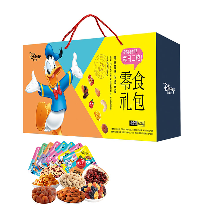 迪士尼（Disney）零食礼包坚果果干休闲零食278g网红抖音款混合小包装送礼礼盒