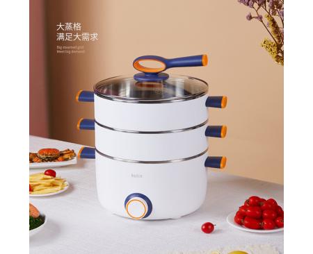 河南大白蒸煮锅双重温控大容量实用居家生活礼品蒸煮焖炖火锅歌林L-GL9139J