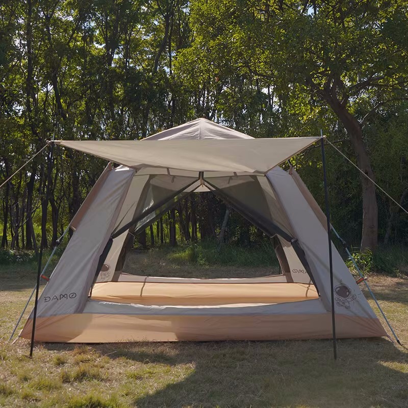 大迈DAMO自动帐篷宇航员门厅两门两窗一室两厅帐篷防蚊虫防风防雨户外露营郊游帐篷